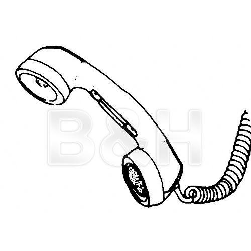 Telex HS-6A - Telephone Style Push-to-Talk Handset for Intercoms - White