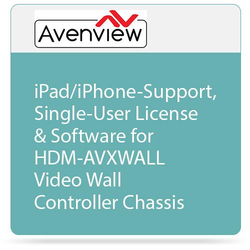 Avenview iPad iPhone-Support, Single-User License & Software for HDM-AVXWALL Video Wall Controller Chassis