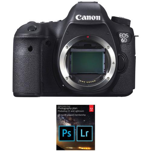 Canon EOS 6D DSLR Camera with Adobe Creative Cloud Photography Plan Kit