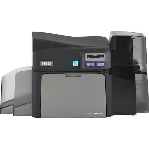 Fargo DTC4250e Dual-Sided ID Card Printer with Same-Side Input Output Card Hopper, Magnetic Stripe Encoder