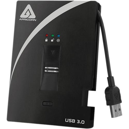 Apricorn 1TB Aegis Biometric USB 3.1 Gen 1 HDD w 256-Bit AES-XTS Hardware Encryption