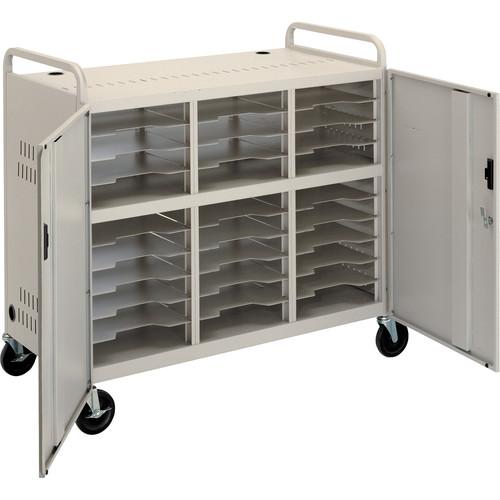 Da-Lite CT-LS30 Laptop Storage Cart with Two 16-Outlet Power Strips