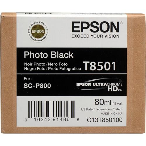 Epson T850100 UltraChrome HD Photo Black Ink Cartridge
