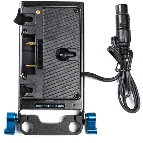 IndiPRO Tools Gold Mount Plate for 4-Pin XLR Cameras & Devices
