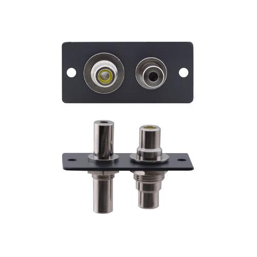 Kramer RCA and 3.5mm Pass through Wall Plate Insert