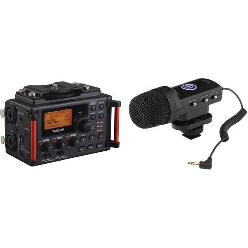 Tascam DR60D MKII 4-Track Solid-State Recorder & Senal SCS-98 Stereo Mic Kit