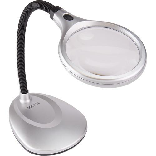 Carson LM-20 DeskBrite 200 2x LED Magnifier Desk Lamp with 5x Power Spot