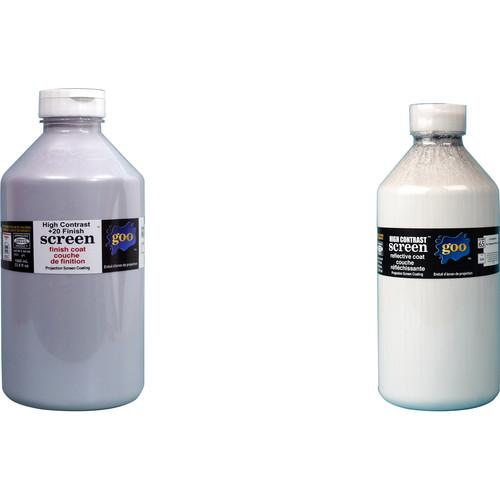 Goo Systems High Contrast 20 Finish Coat with High Contrast Reflective Coat Screen Goo Set
