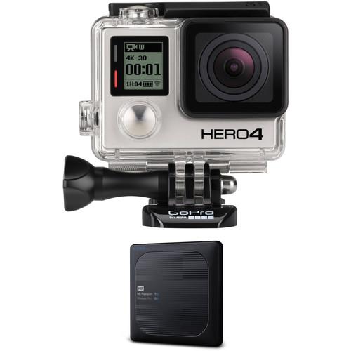 GoPro HERO4 Black and WD 2TB My Passport Wireless Kit