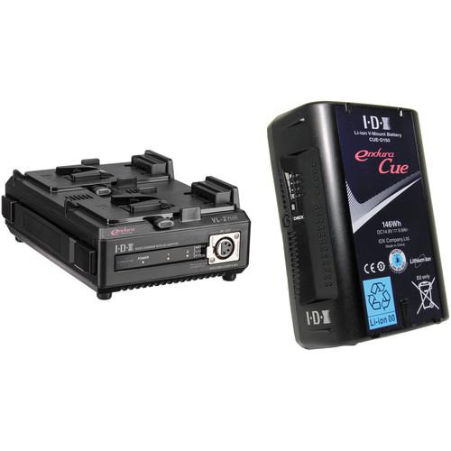 IDX System Technology Endura Cue-D150 V-Mount Single-Battery Kit with 2-Bay Charger
