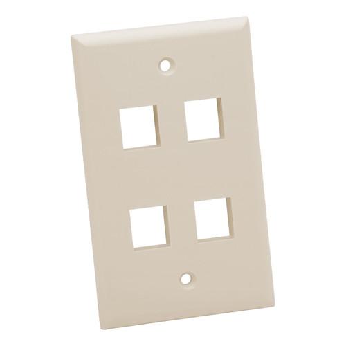 Platinum Tools Standard 4-Port Wall Plate