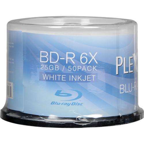 PlexDisc BD-R White Inkjet Hub Printable Discs