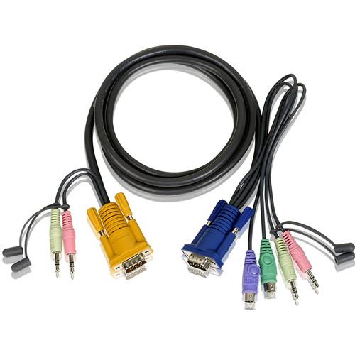 ATEN 2L-5302P SPHD-15 to VGA, PS 2, and Audio KVM Cable