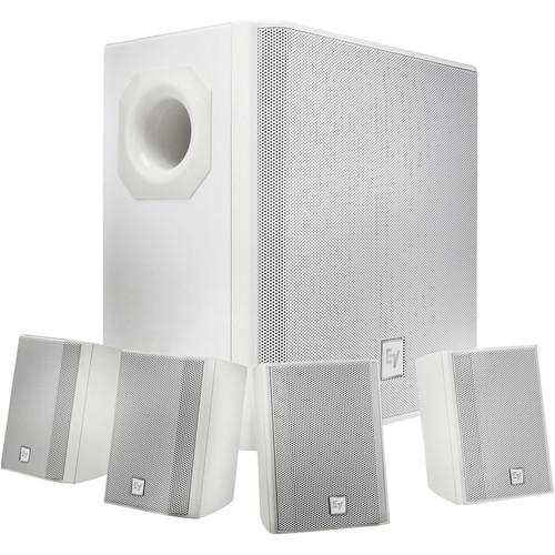 Electro-Voice EVID-S44W One Subwoofer and Four-Satellite Wall Mount Speaker System, Electro-Voice, EVID-S44W, One, Subwoofer, Four-Satellite, Wall, Mount, Speaker, System