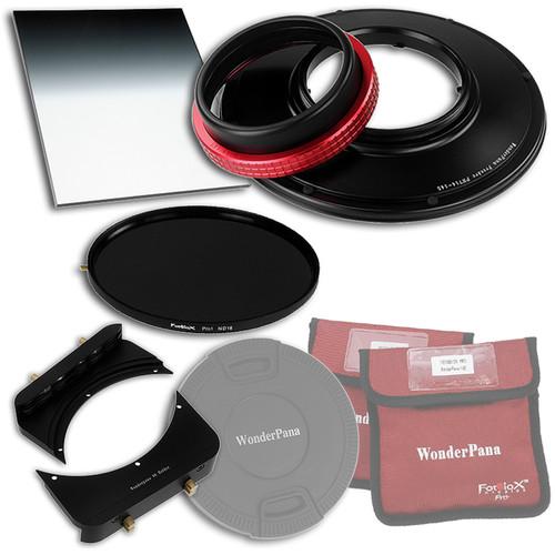 FotodioX WonderPana FreeArc Core Unit Kit for Panasonic 7-14mm Lens with 145mm Solid Neutral Density 1.2 and 6.6 x 8.5" Hard-Edge Graduated Neutral Density 0.9 Filters