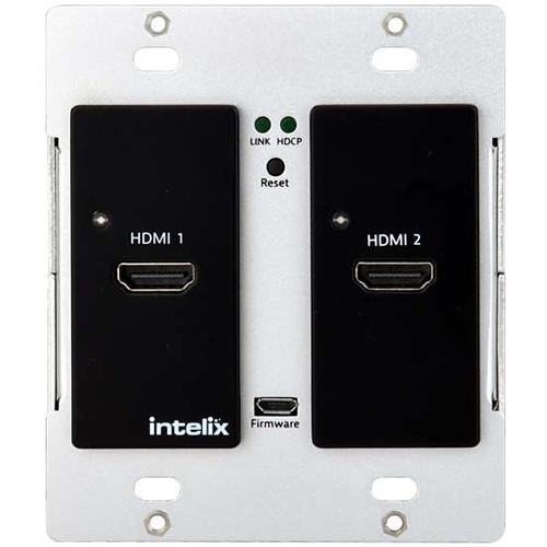 Intelix Two-Gang HDMI Auto-Switching Wall Plate with HDBaseT Port