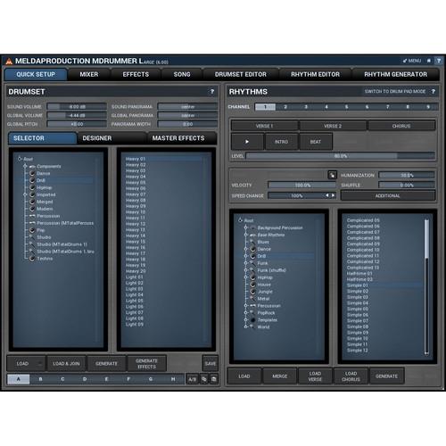 MeldaProduction MDrummer Large - Drum Machine and Virtual Drummer Software