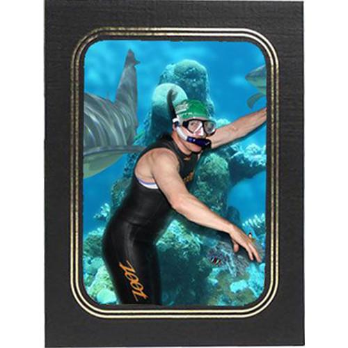 National Photo Folders Black with Gold Display Easel