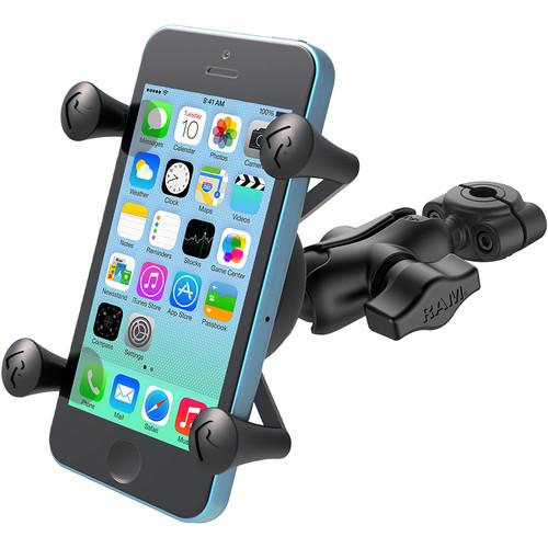 RAM MOUNTS Torque Mini Rail Base with 1" Ball, Short Arm, and X-Grip for Select Phones