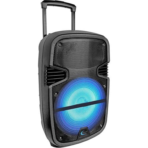 Technical Pro Rechargeable 12" LED Active Loudspeaker with Carry Handle and Wheels