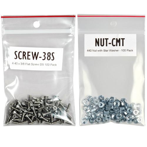 TecNec 38B Flat Head Screws with Nuts & Washers Kit