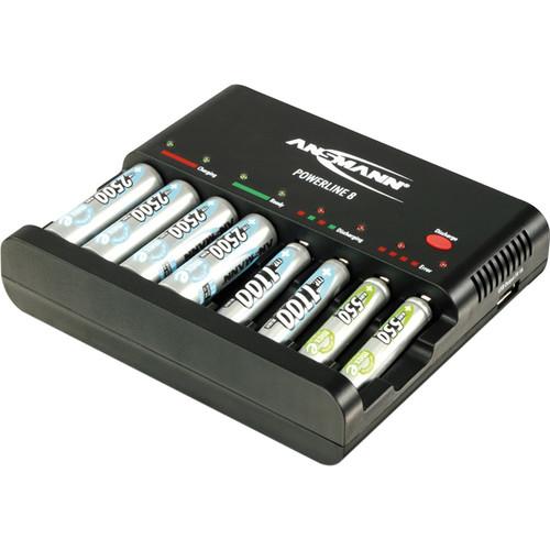 Ansmann Powerline 8 AA AAA Battery and USB Charger