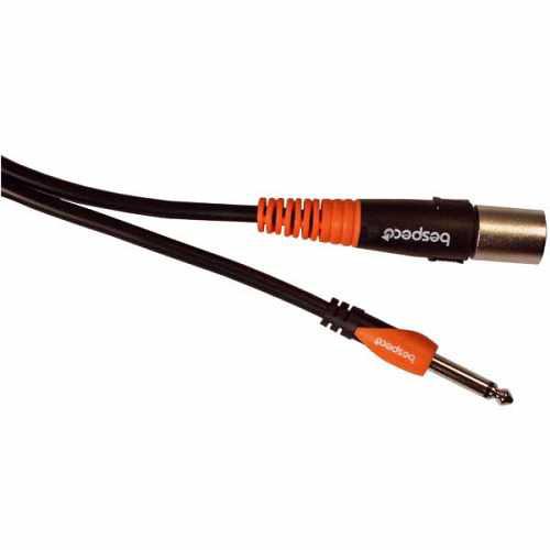 Bespeco SLJM900 1 4" TS Phone Male to XLR Male - Unbalanced Active Speaker Cable