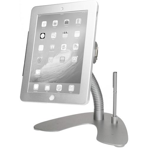 CTA Digital Dual Security Gooseneck Kiosk Stand with Locking Case and Anti-Theft Cable