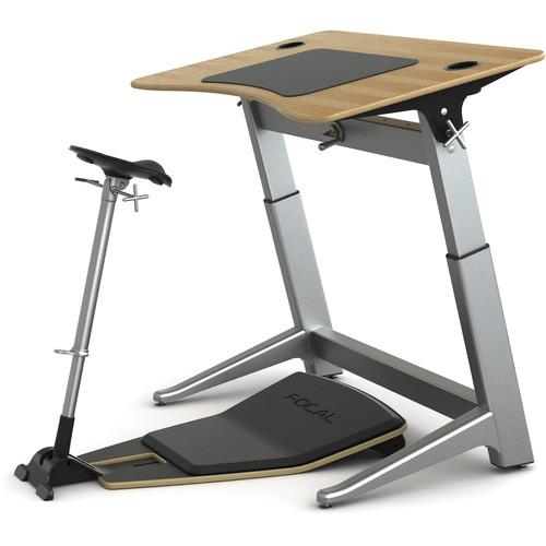 Focal Upright Furniture Locus Bundle with Desk, Seat, and Anti-Fatigue Mat