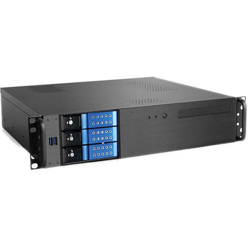 iStarUSA D-230HN-T 2U Compact 3 x 3.5" Bay Trayless Hotswap microATX Rackmount Chassis