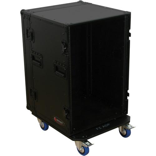 Odyssey Innovative Designs Black Label 16-Space Amp Rack Case with Wheels
