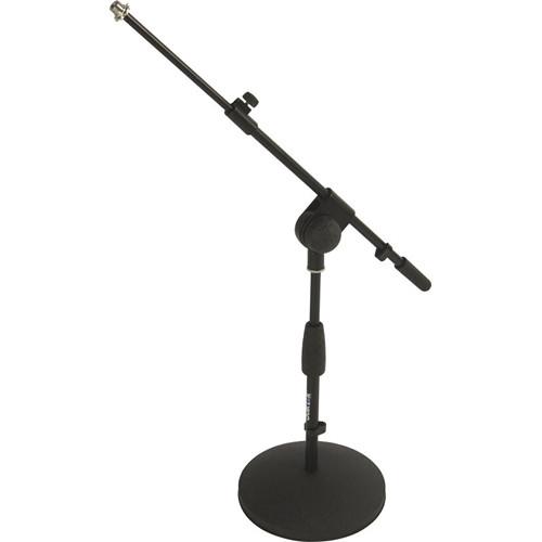 QuikLok A-495 Mic Stand with Short Round Base and Telescopic Mic Boom