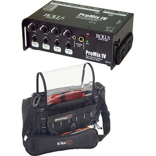 Rolls MX124 Portable 4-Channel Stereo Mixer & Carry Bag Kit