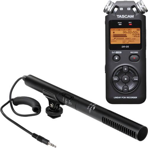 Tascam DR-05 Digital Audio Recorder Kit with Shotgun Microphone