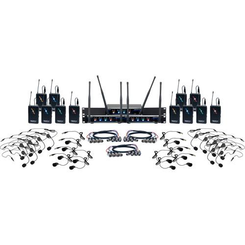 VocoPro Digital-Play-12 12-Channel UHF Digital System with Headset & Lavalier Mics