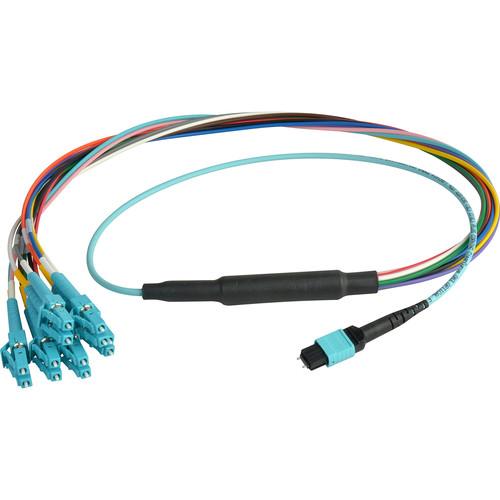 Camplex MTP Elite PC Male to 12 LC PC Duplex External OM3 Multi-Mode Fiber Breakout Cable