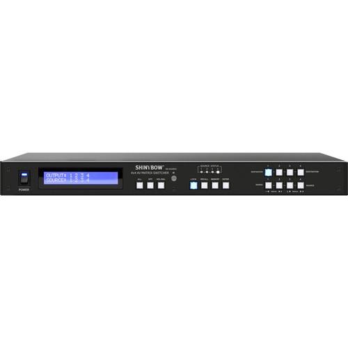 Shinybow SB-5544BNC 4x4 Composite Video & Audio Switcher with Volume Control