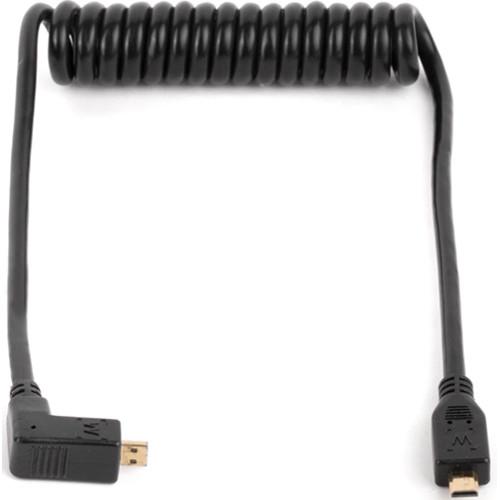 Wooden Camera WC Coiled Standard Right-Angle Micro HDMI to Micro HDMI Cable