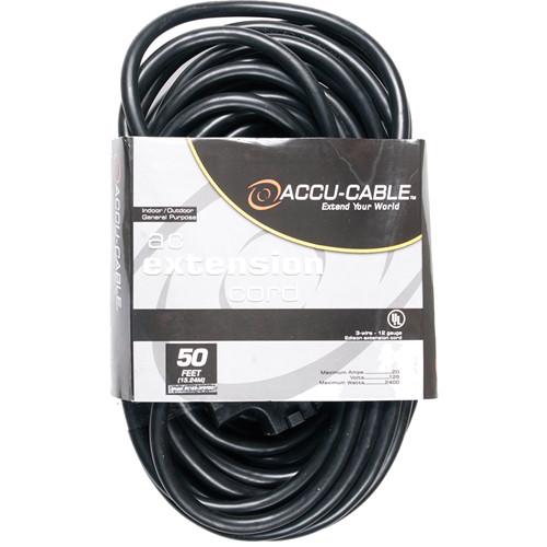 American DJ Accu-Cable 3-Wire Edison AC Extension Cord with Three Plugs