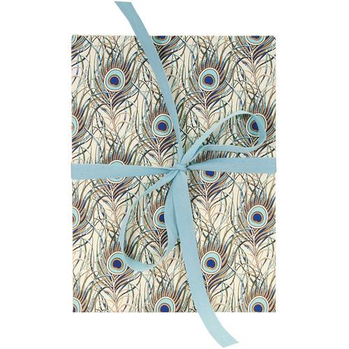 Lineco Accordion Album Kit with Ivory Pages and Peacock Feathers Cover