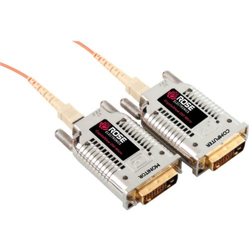 Rose Electronics CrystalView DVI Micro Single-Fiber Multi-Mode Video Extender Kit with HDCP
