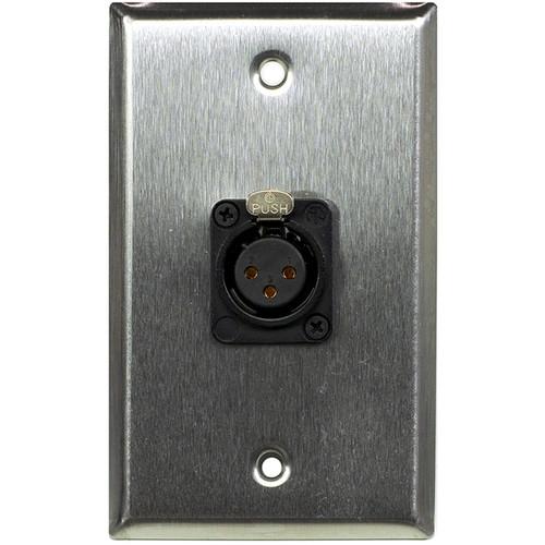 Whirlwind WP1 1FNS 1-Gang Wall Plate with 1 Neutrik Female XLR Screw Terminal