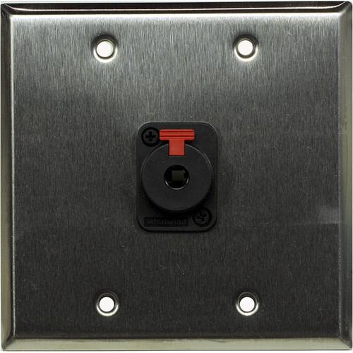 Whirlwind WP2 1QW 2-Gang Wall Plate with 1 Whirlwind WCQF 1 4" Terminal