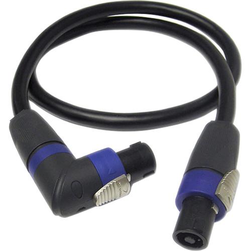 Canare CA4S11RAS1 4S11 Star Quad Four-Conductor Speaker Cable with Right-Angle to Straight Speakon Connector