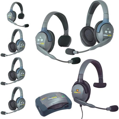 Eartec HUB724MXS UltraLITE 7-Person HUB Intercom System with Max 4G Single Headset