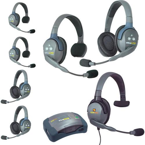 Eartec HUB733MXS UltraLITE 7-Person HUB Intercom System with Max 4G Single Headset