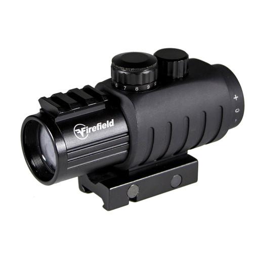 Firefield 3x30 Prismatic Sight with Red-Black Circle Dot Reticle, Lens Converter
