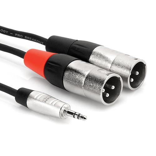 Hosa Technology Pro Stereo Breakout Cable - 3.5mm Stereo Mini to Dual 3-Pin XLR Male
