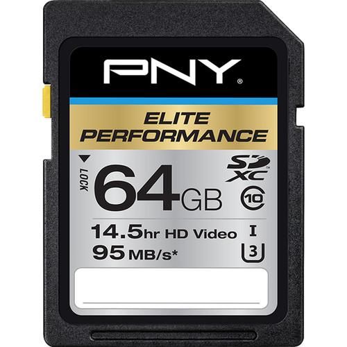 PNY Technologies 64GB Elite Performance UHS-1 SDXC Memory Card