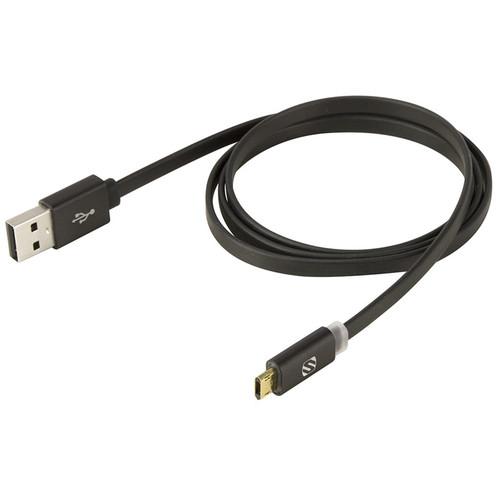 Scosche FlatOut LED USB 2.0 Type-A Male to Reversible Micro-USB Cable